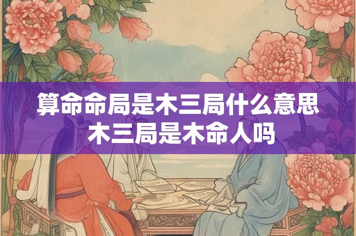 算命命局是木三局什么意思 木三局是木命人吗