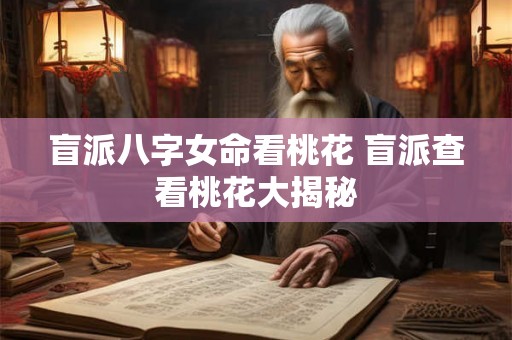 盲派八字女命看桃花 盲派查看桃花大揭秘 盲派八字女命看桃花 盲派查看桃花大揭秘