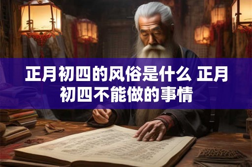 正月初四的风俗是什么 正月初四不能做的事情