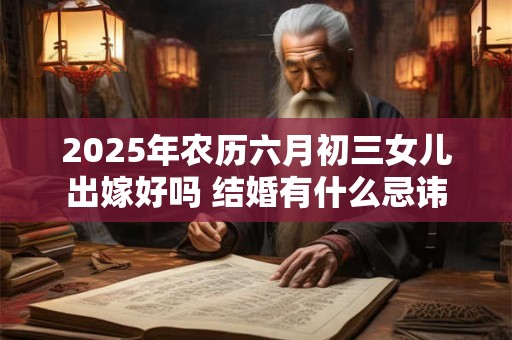 2025年农历六月初三女儿出嫁好吗 结婚有什么忌讳 2025年农历六月初三女儿出嫁好吗 结婚有什么忌讳