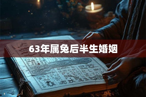63年属兔后半生婚姻 63年属兔后半生婚姻