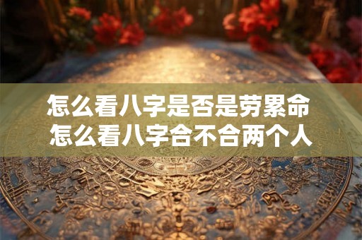 怎么看八字是否是劳累命 怎么看八字合不合两个人 怎么看八字是否是劳累命 怎么看八字合不合两个人