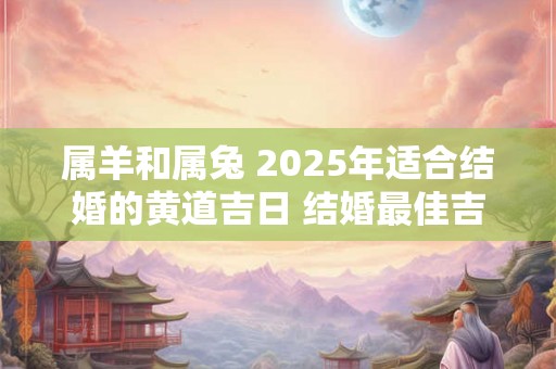 属羊和属兔 2025年适合结婚的黄道吉日 结婚最佳吉日 属羊和属兔 2025年适合结婚的黄道吉日 结婚最佳吉日