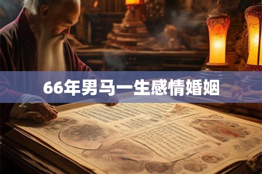 66年男马一生感情婚姻 66年男马一生感情婚姻