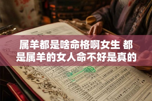 属羊都是啥命格啊女生 都是属羊的女人命不好是真的吗 属羊都是啥命格啊女生 都是属羊的女人命不好是真的吗