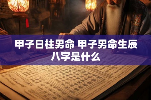 甲子日柱男命 甲子男命生辰八字是什么 甲子日柱男命 甲子男命生辰八字是什么