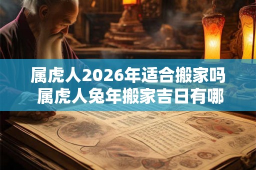 属虎人2026年适合搬家吗 属虎人兔年搬家吉日有哪些 属虎人2026年适合搬家吗 属虎人兔年搬家吉日有哪些