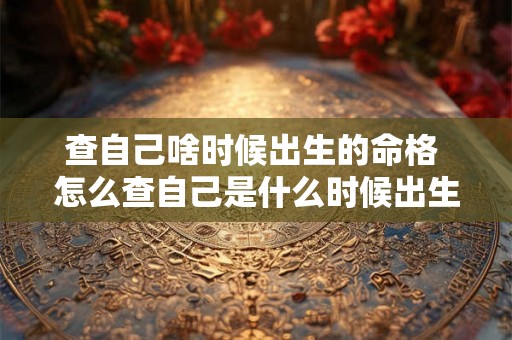 查自己啥时候出生的命格 怎么查自己是什么时候出生 时间 查自己啥时候出生的命格 怎么查自己是什么时候出生 时间