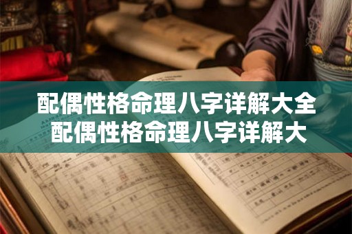 配偶性格命理八字详解大全 配偶性格命理八字详解大全图片 配偶性格命理八字详解大全 配偶性格命理八字详解大全图片