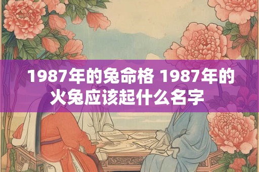 1987年的兔命格 1987年的火兔应该起什么名字 