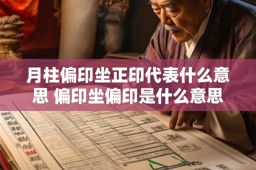 月柱偏印坐正印代表什么意思 偏印坐偏印是什么意思