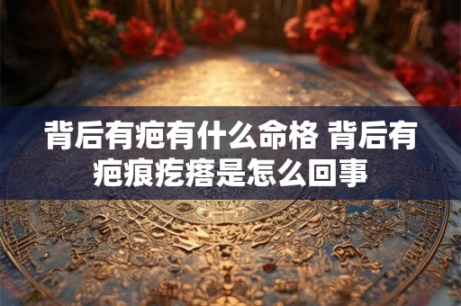 背后有疤有什么命格 背后有疤痕疙瘩是怎么回事