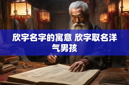 欣宇名字的寓意 欣字取名洋气男孩