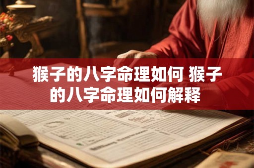 猴子的八字命理如何 猴子的八字命理如何解释 猴子的八字命理如何 猴子的八字命理如何解释