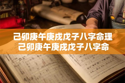 己卯庚午庚戌戊子八字命理 己卯庚午庚戌戊子八字命理详解 己卯庚午庚戌戊子八字命理 己卯庚午庚戌戊子八字命理详解