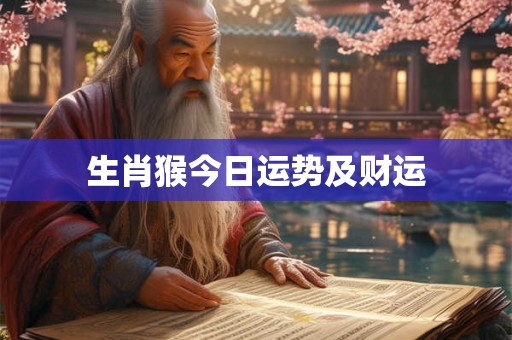 生肖猴今日运势及财运 生肖猴今日运势及财运