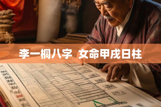 李一桐八字 女命甲戌日柱 李一桐八字 女命甲戌日柱