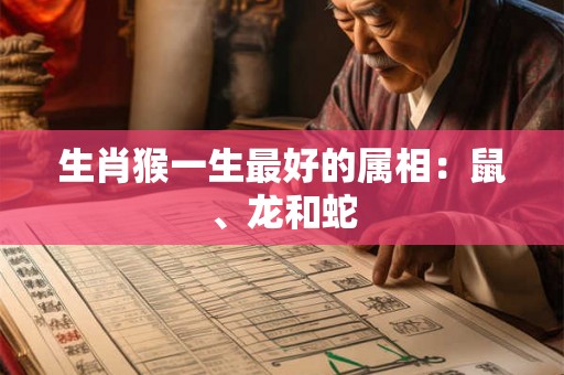 生肖猴一生最好的属相：鼠、龙和蛇