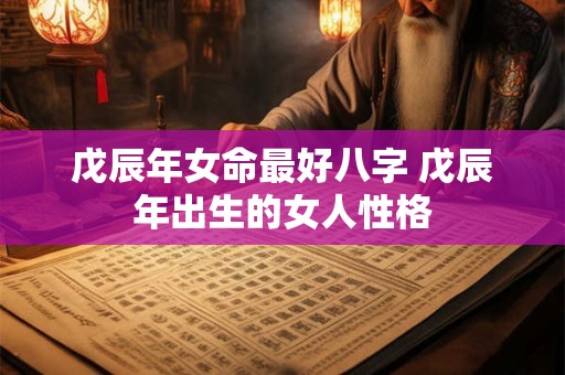 戊辰年女命最好八字 戊辰年出生的女人性格