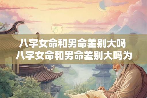 八字女命和男命差别大吗 八字女命和男命差别大吗为什么 八字女命和男命差别大吗 八字女命和男命差别大吗为什么