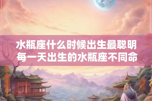 水瓶座什么时候出生最聪明 每一天出生的水瓶座不同命运 水瓶座什么时候出生最聪明 每一天出生的水瓶座不同命运