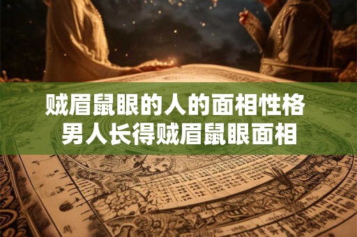 贼眉鼠眼的人的面相性格 男人长得贼眉鼠眼面相