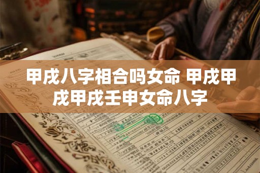 甲戌八字相合吗女命 甲戌甲戌甲戌壬申女命八字 甲戌八字相合吗女命 甲戌甲戌甲戌壬申女命八字
