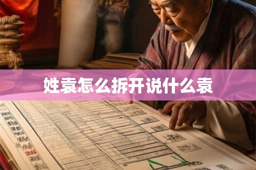 姓袁怎么拆开说什么袁 姓袁怎么拆开说什么袁