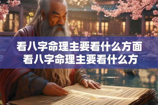 看八字命理主要看什么方面 看八字命理主要看什么方面的书 看八字命理主要看什么方面 看八字命理主要看什么方面的书