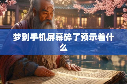 梦到手机屏幕碎了预示着什么 梦到手机屏幕碎了预示着什么