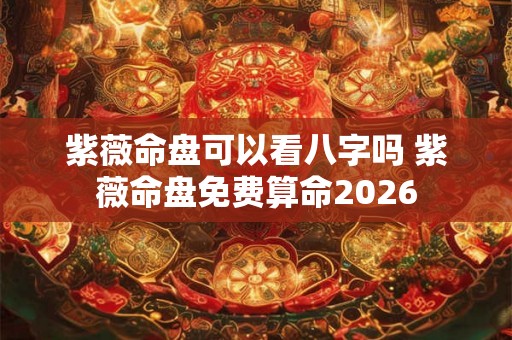 紫薇命盘可以看八字吗 紫薇命盘免费算命2026 紫薇命盘可以看八字吗 紫薇命盘免费算命2026