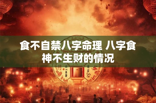 食不自禁八字命理 八字食神不生财的情况 食不自禁八字命理 八字食神不生财的情况