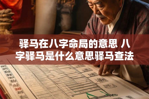 驿马在八字命局的意思 八字驿马是什么意思驿马查法 驿马在八字命局的意思 八字驿马是什么意思驿马查法