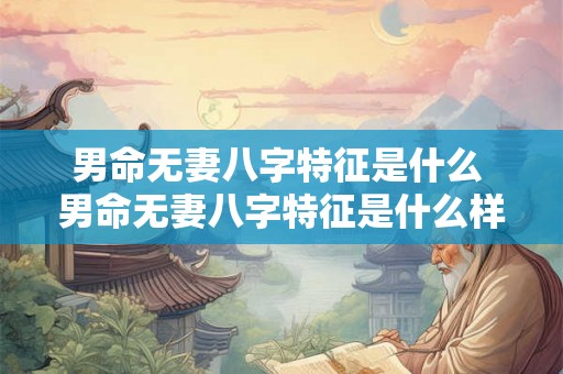 男命无妻八字特征是什么 男命无妻八字特征是什么样的