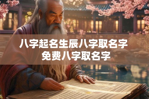 八字起名生辰八字取名字  免费八字取名字