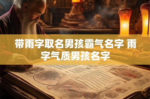 带雨字取名男孩霸气名字 雨字气质男孩名字