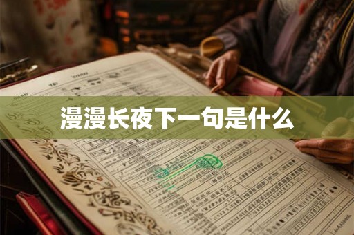 漫漫长夜下一句是什么 漫漫长夜下一句是什么