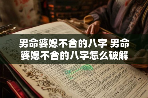 男命婆媳不合的八字 男命婆媳不合的八字怎么破解
