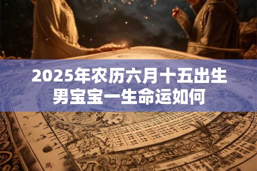2025年农历六月十五出生男宝宝一生命运如何 2025年农历六月十五出生男宝宝一生命运如何