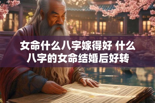 女命什么八字嫁得好 什么八字的女命结婚后好转 女命什么八字嫁得好 什么八字的女命结婚后好转