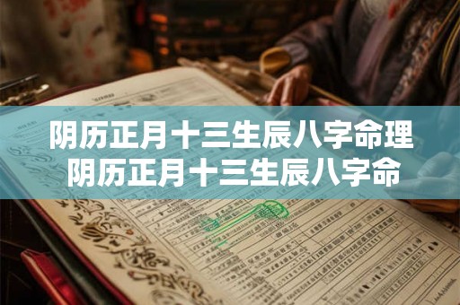 阴历正月十三生辰八字命理 阴历正月十三生辰八字命理是什么 阴历正月十三生辰八字命理 阴历正月十三生辰八字命理是什么