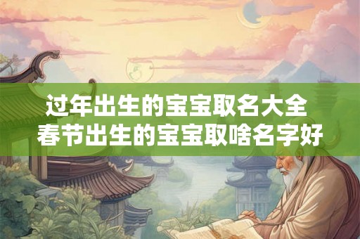 过年出生的宝宝取名大全 春节出生的宝宝取啥名字好 过年出生的宝宝取名大全 春节出生的宝宝取啥名字好