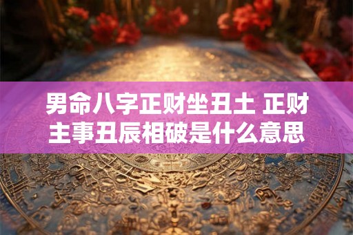 男命八字正财坐丑土 正财主事丑辰相破是什么意思 男命八字正财坐丑土 正财主事丑辰相破是什么意思