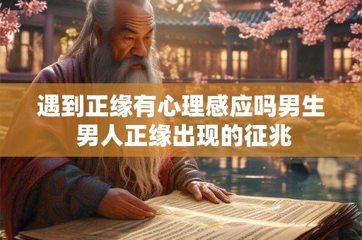 遇到正缘有心理感应吗男生 男人正缘出现的征兆