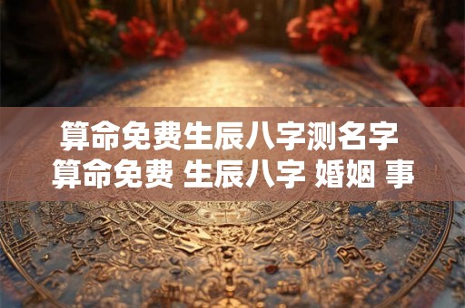 算命免费生辰八字测名字 算命免费 生辰八字 婚姻 事业2026年 算命免费生辰八字测名字 算命免费 生辰八字 婚姻 事业2026年