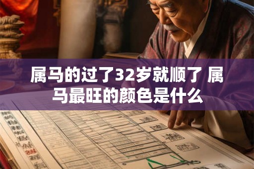 属马的过了32岁就顺了 属马最旺的颜色是什么