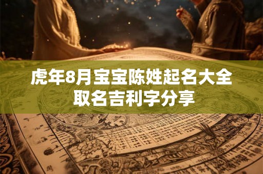 虎年8月宝宝陈姓起名大全 取名吉利字分享