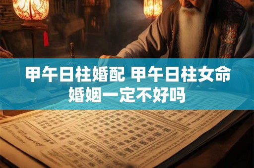 甲午日柱婚配 甲午日柱女命婚姻一定不好吗 甲午日柱婚配 甲午日柱女命婚姻一定不好吗