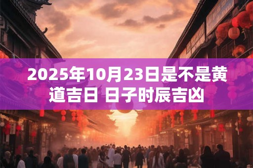 2025年10月23日是不是黄道吉日 日子时辰吉凶