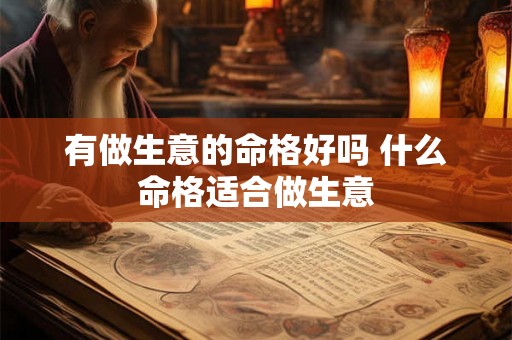 有做生意的命格好吗 什么命格适合做生意